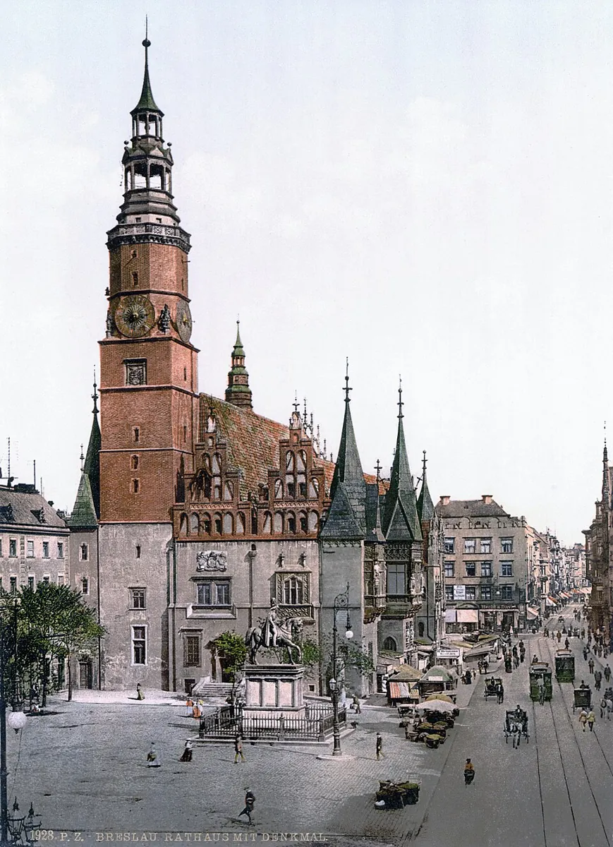 Wrocław Town Hall around 1900